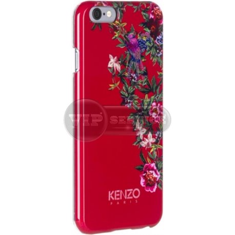 iPhone 6/6S чехол-накладка «KENZO Paris», силиконовый, сакура и птицы красный 