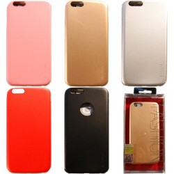 iPhone 6/6S чехол-накладка «G-Case Fashion», под кожу с окошком для логотипа Apple, черный