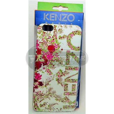 iPhone 6/6S чехол-накладка «KENZO Paris», силиконовый, цветочки, молочный 