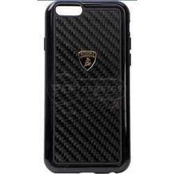 iPhone 6/6S чехол-накладка Automobili Lamborghini, 3D карбоновые нити, черный