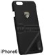 iPhone 6/6S чехол-накладка Automobili Lamborghini, кожа, карбоновые нити, черный