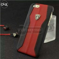 iPhone 6/6S чехол-накладка Automobili Lamborghini, кожа, красный