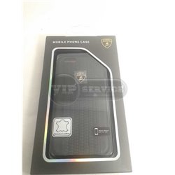 iPhone 6/6S чехол-накладка Automobili Lamborghini, кожа, рельефный, черный