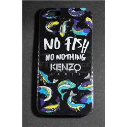 чехол-накладка iPhone 6/6S Kenzo "No fish no nothing" темный силиконовый