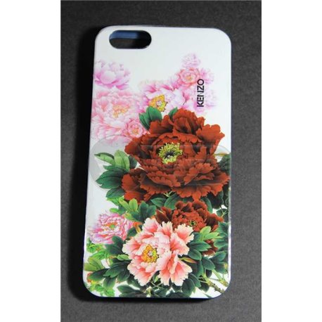 iPhone 6/6S чехол-накладка Kenzo цветы, силиконовый, белый фон