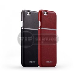 iPhone 6/6S чехол-накладка Momax Be Elite экокожа, бордовый