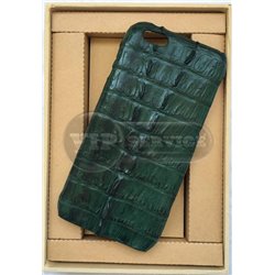 iPhone 6/6S чехол-накладка силиконовый «Кожа крокодила», зеленый 