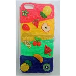 iPhone 6/6S чехол-накладка, фрукты, силиконовый с аппликацией, ароматизированный