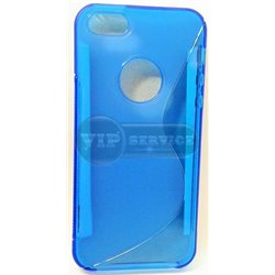 iPhone 6/6S чехол-накладка, силиконовый волна, синий 