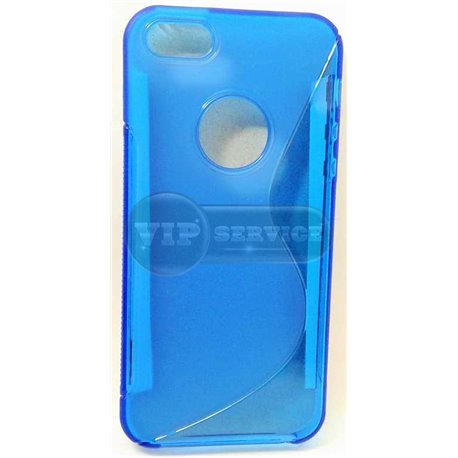 iPhone 6/6S чехол-накладка, силиконовый волна, синий 