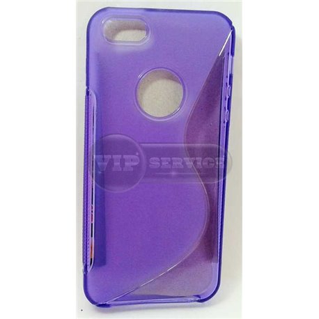 iPhone 6/6S чехол-накладка, силиконовый волна, фиолетовый 
