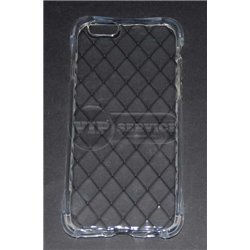 iPhone 6/6S чехол-накладка противоударный, силиконовый, ромб, прозрачный