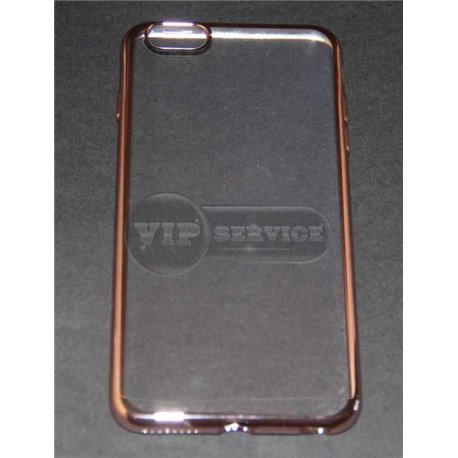 iPhone 6/6S чехол-накладка, силиконовый, розовый по торцам