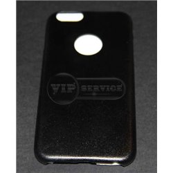 iPhone 6/6S чехол-накладка, силиконовый, с окошком для логотипа, черный