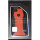 iPhone 7 чехол-накладка Lamborghini series, кожаный, черный/оранжевый/красный