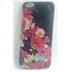 iPhone 6 Plus/6S Plus чехол-накладка силиконовый Kenzo Paris, цветы, черный фон