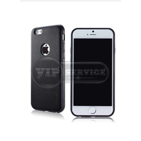 iPhone 6 Plus/6S Plus G-case чехол-накладка с окошком для логотипа экокожа, черный