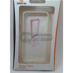 iPhone 5/5S бампер на торцы Griffin, силиконовый, белый
