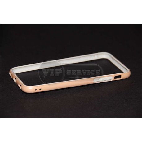 iPhone 6/6S бампер на торцы силиконовый, бежевый
