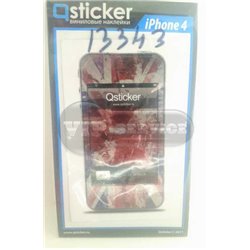 виниловая наклейка iPhone 4/4S "Британский Флаг" Qsticker i3343
