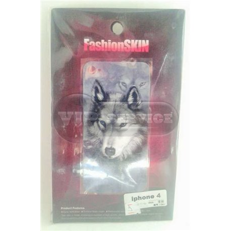 iPhone 4/4S виниловая наклейка Fashion skin "Wolfe" №0S-072