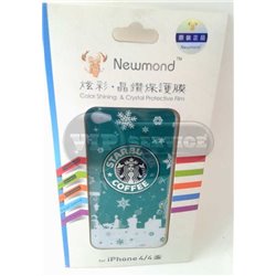 виниловая наклейка iPhone 4/4S Newmond "Starbucks coffee"