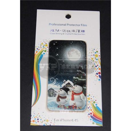 iPhone 4/4S виниловая наклейка, Новогодняя ночь