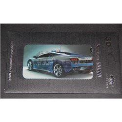 виниловая наклейка iPhone 4/4S 3D "Lamborghini Polizia" синяя