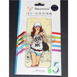 виниловая наклейка iPhone 5/5S Newmond "Love me(girl)"