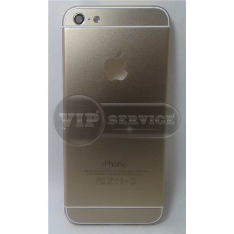 iPhone 5 задняя крышка, золотая с окошком для логотипа Apple