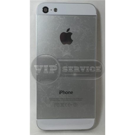 iPhone 5 задняя крышка,серебристый, белые вставки сверху и снизу