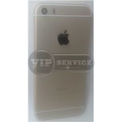 задняя крышка iPhone 5S белые вставки сверху и снизу с кнопками золотая
