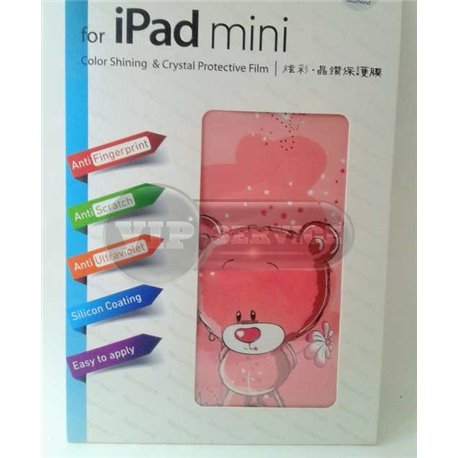 iPad mini виниловая наклейка Newmond "Bear" розовый