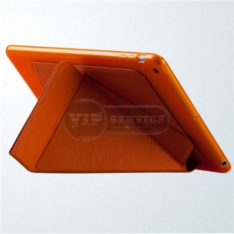 iPad Air чехол-книжка Momax The Core, синтетическая экокожа, гибкая конструкция, силиконовый держатель, оранжевый