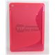 iPad Air чехол-накладка, силиконовый волна, розовый