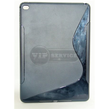 iPad Air 2 чехол-накладка, силиконовый волна, черный