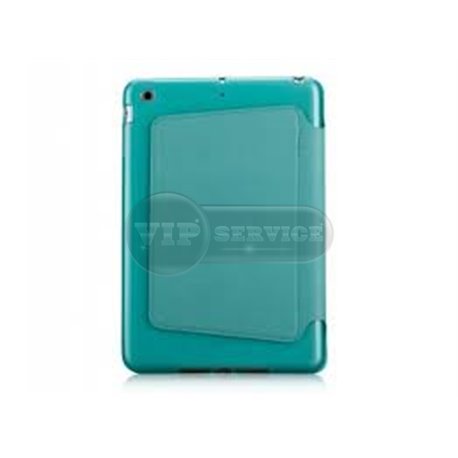 iPad mini 1/2/3 чехол-книжка Momax, синтетическая экокожа, складная крышка, силиконовый держатель, бирюзовый
