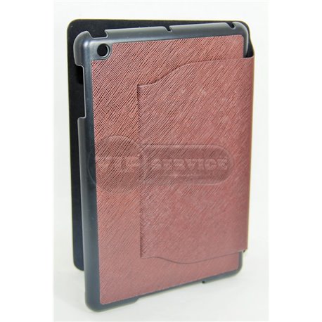 iPad mini 1/2/3 чехол-книжка, фактурный, экокожа, коричневый 