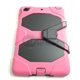 iPad mini 1/2/3 чехол-противоударный, пластик+силикон, розовый