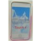 iPod touch 4 чехол-накладка силиконовый «Цветы розовые», белый фон 