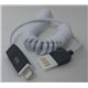 кабель USB lightning витой, белый