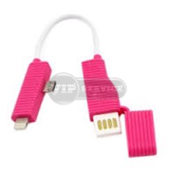 кабель USB lightning Honey care, розовый