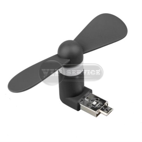 Mini USB Fan мини-вентилятор microUSB/USB, черный