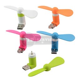 Mini USB Fan мини-вентилятор MicroUSB/USB розовый