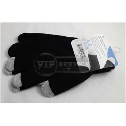 сенсорные перчатки трикотаж черные