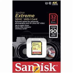 Карта памяти SD SanDisk Extream 32GB, высокоскоростная 90MB/s