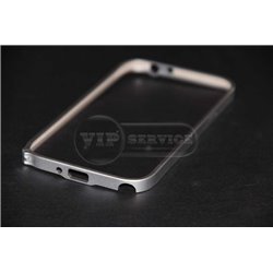 бампер Samsung Note 2 серебристый металлический