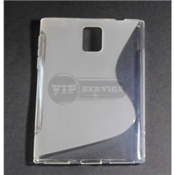 чехол-накладка Blackberry Q30 Passport Wave прозрачный силиконовый