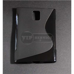 чехол-накладка Blackberry Q30 Passport Wave черный силиконовый