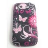 чехол-накладка HTC Desire S "Бабочки" черный силиконовый